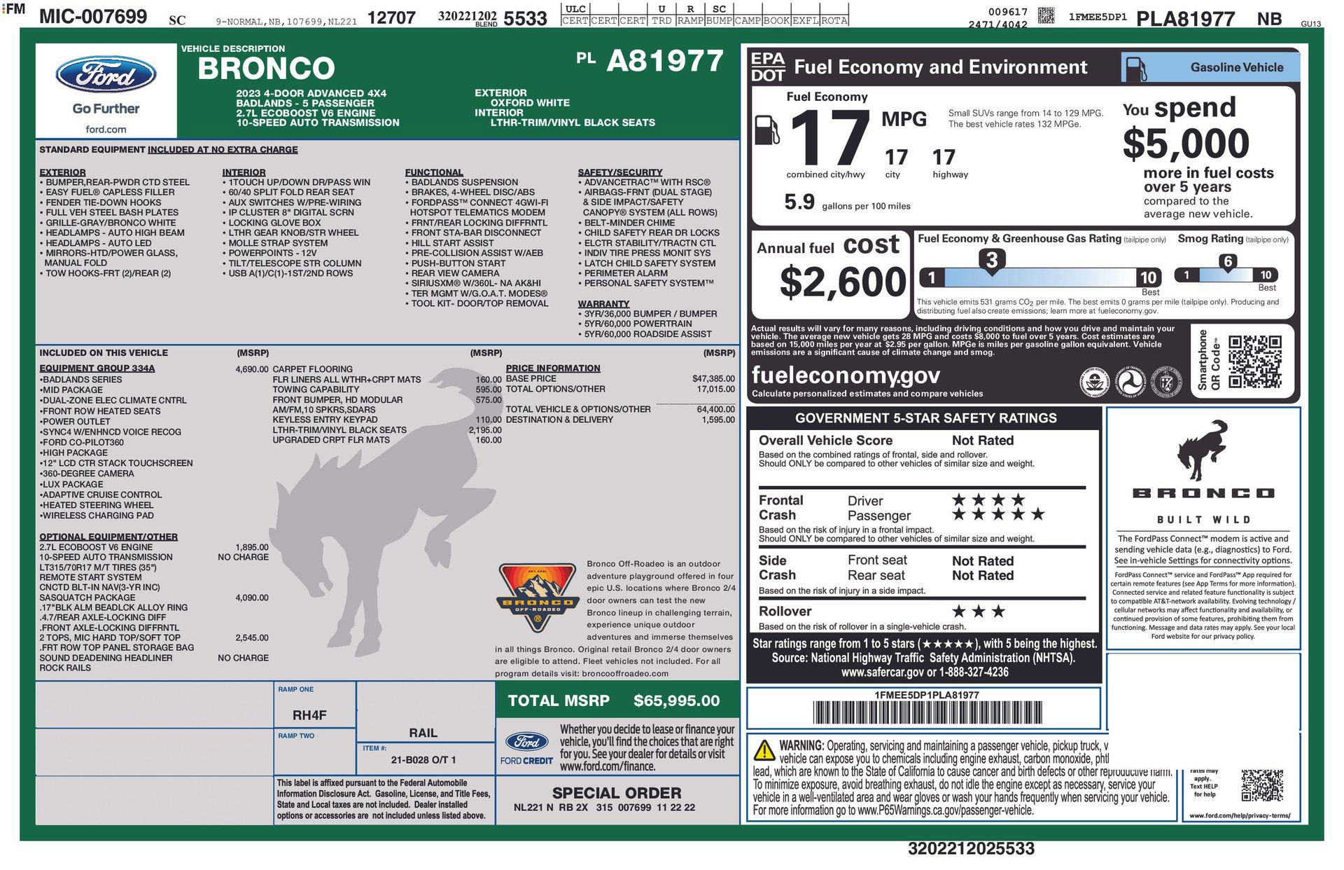 Certified 2023 Ford Bronco Badlands image 16