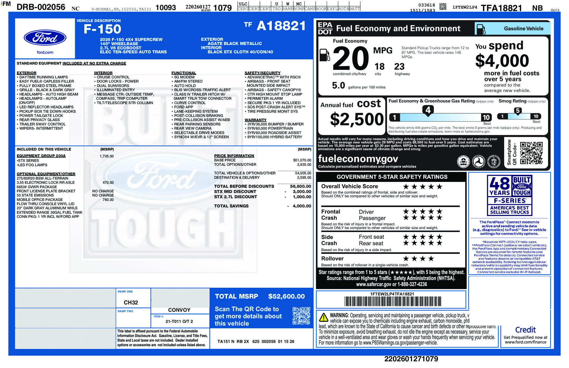 Certified 2026 Ford F150 STX w/ Equipment Group 200A AWD/4WD image 25