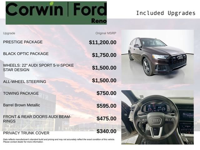 Used 2021 Audi Q7 3.0T Prestige w/ Prestige Package AWD/4WD image 3