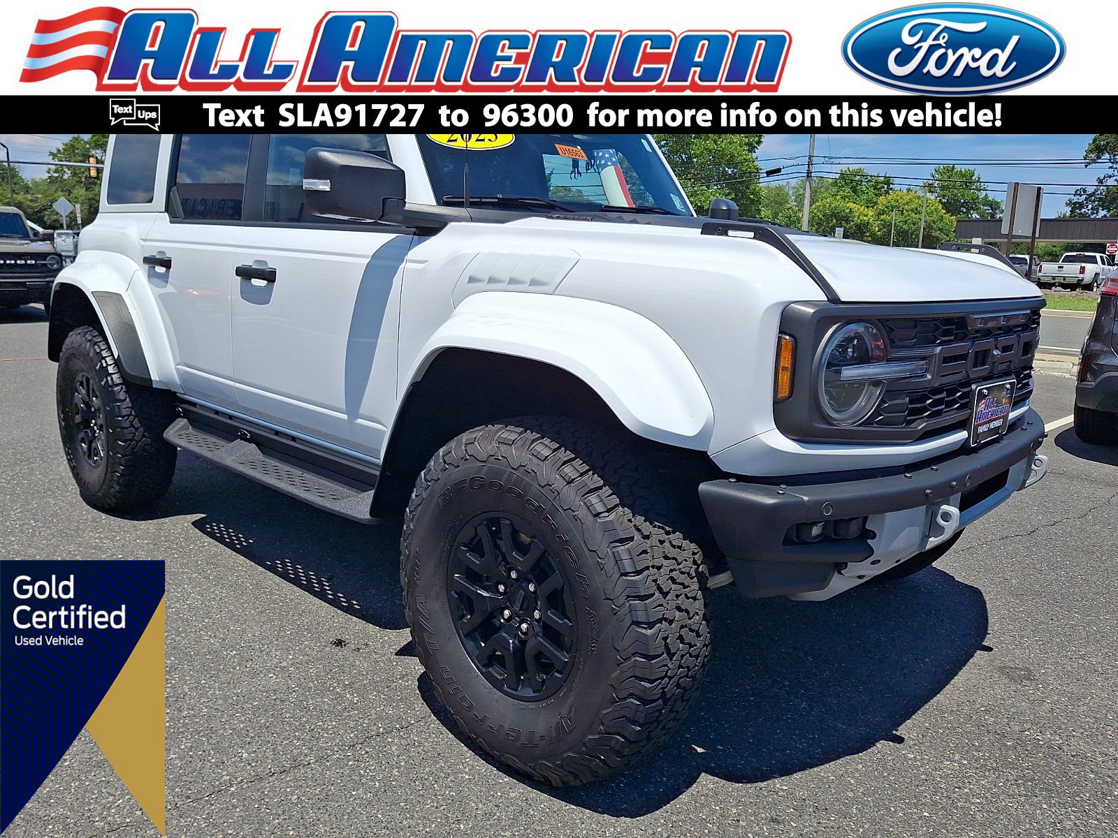 Certified 2025 Ford Bronco Raptor AWD/4WD image 1