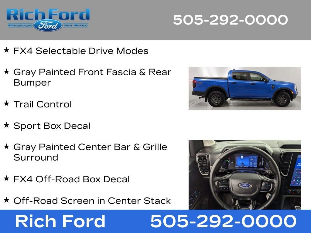 Certified 2025 Ford Ranger XLT w/ FX4 Off-Road Package AWD/4WD image 31