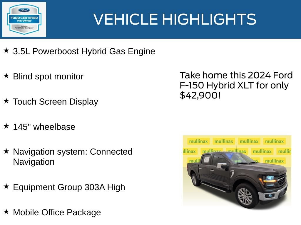 Certified 2024 Ford F150 XLT w/ Equipment Group 303A High AWD/4WD image 22
