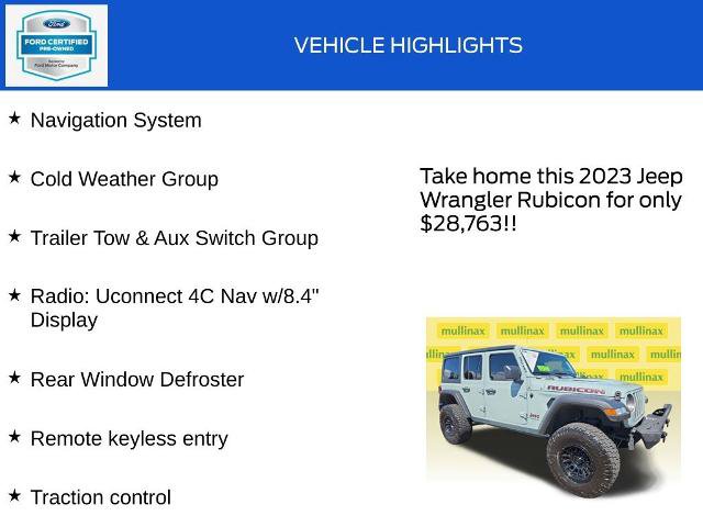 Used 2023 Jeep Wrangler Unlimited Rubicon w/ Cold Weather Group AWD/4WD image 18
