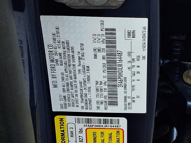 Certified 2018 Ford Fusion SE w/ Fusion SE Technology Package FWD image 31