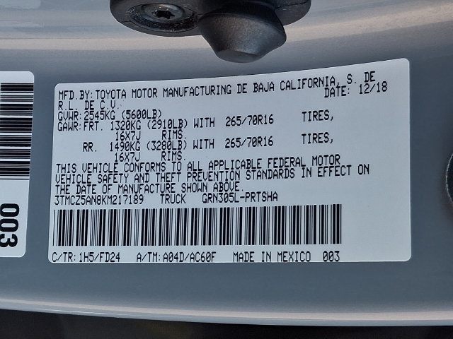 Used 2019 Toyota Tacoma TRD Off-Road AWD/4WD image 29