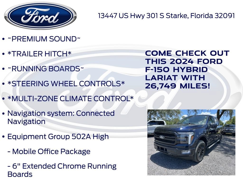 Certified 2024 Ford F150 Lariat w/ Equipment Group 502A High AWD/4WD image 17