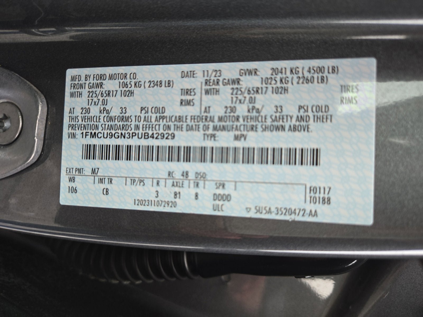 Certified 2023 Ford Escape Active AWD/4WD image 27