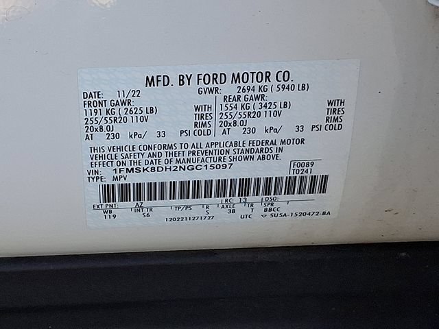 Certified 2022 Ford Explorer XLT w/ Equipment Group 202A AWD/4WD image 35