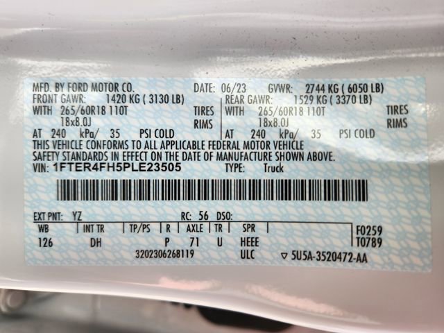 Certified 2023 Ford Ranger Lariat w/ Technology Package image 28