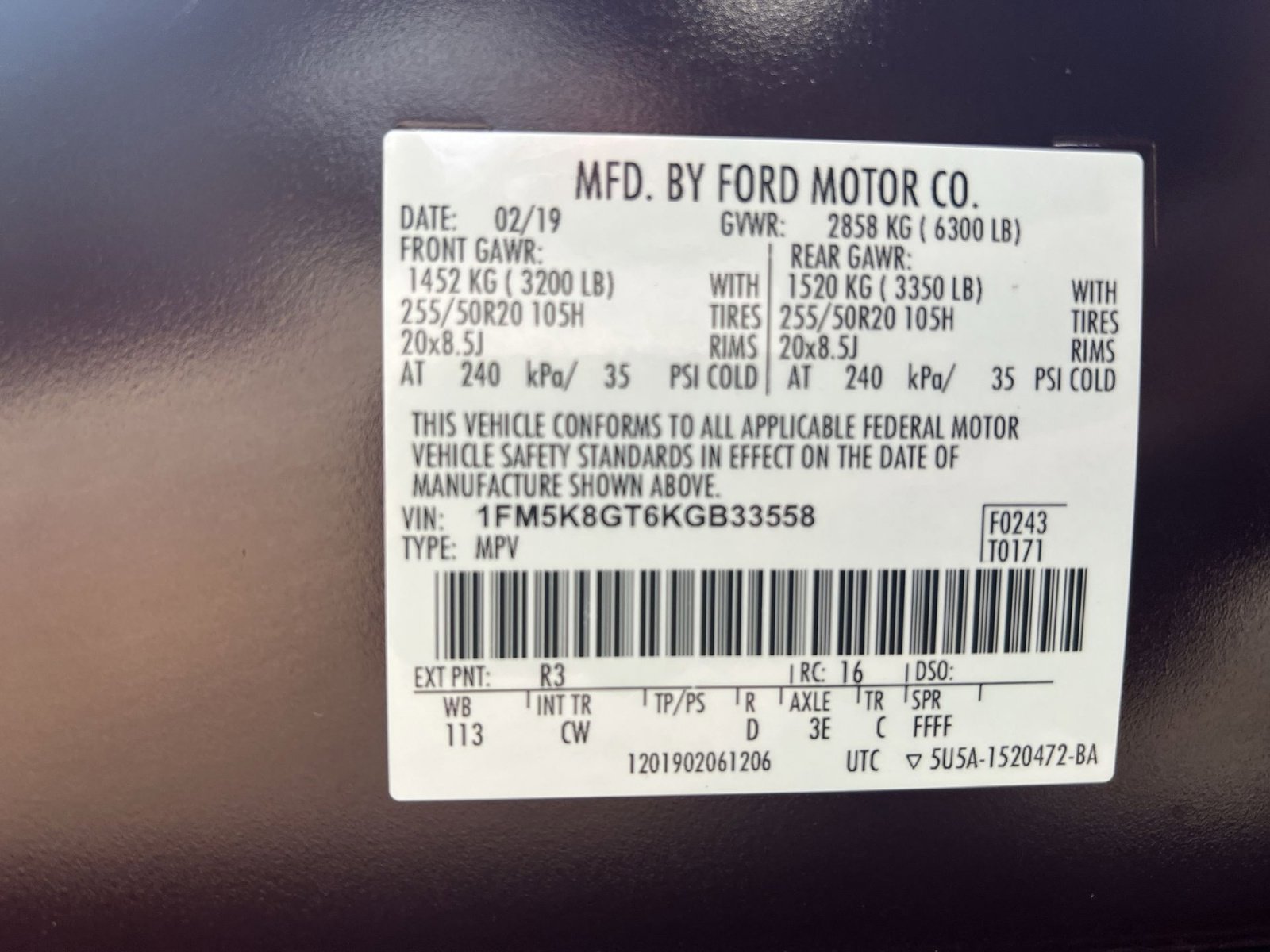 Certified 2019 Ford Explorer Sport w/ Equipment Group 401A image 30