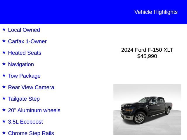 Certified 2024 Ford F150 XLT w/ Equipment Group 302A MID AWD/4WD image 2
