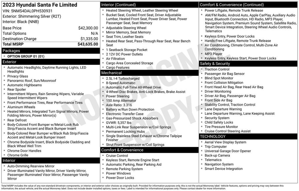 Used 2023 Hyundai Santa Fe Limited image 6