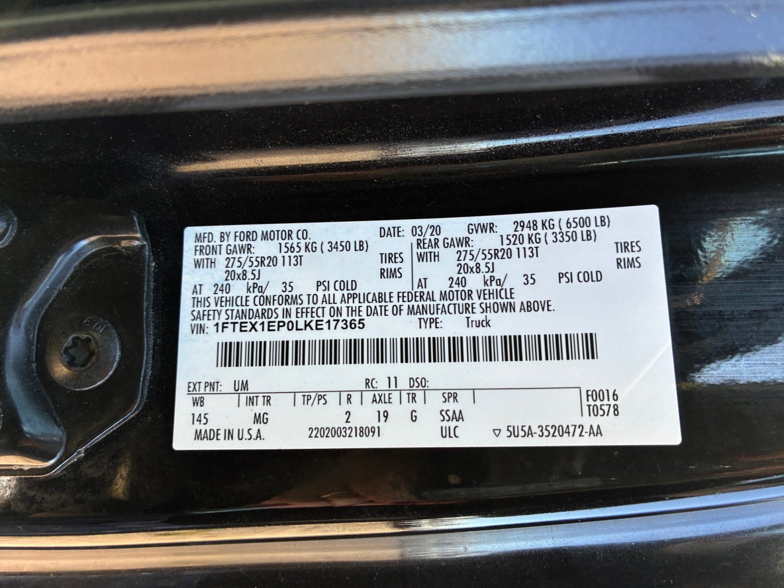 Certified 2020 Ford F150 XLT w/ Equipment Group 302A Luxury AWD/4WD image 24