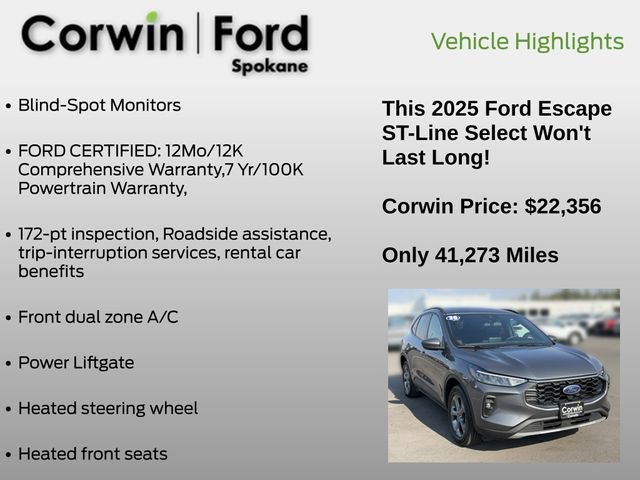 Certified 2025 Ford Escape ST-Line Select AWD/4WD image 7