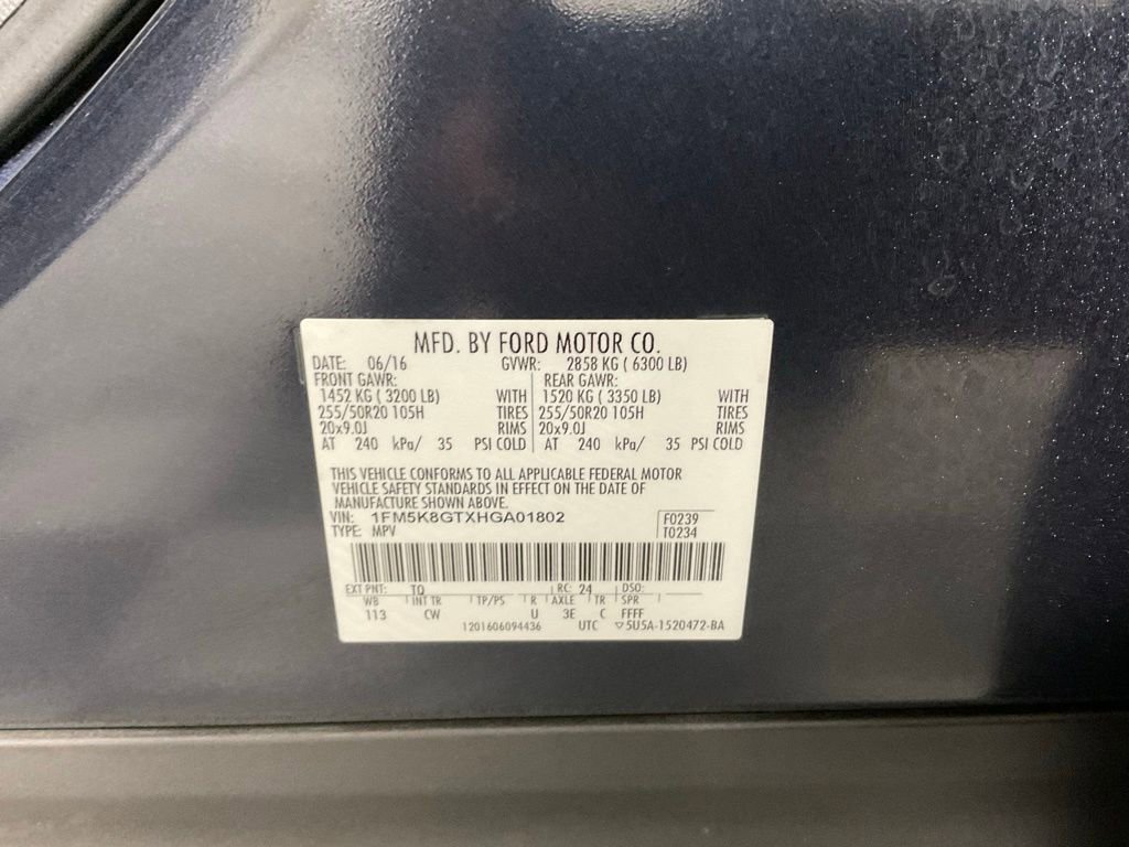 Certified 2017 Ford Explorer Sport w/ Equipment Group 401A AWD/4WD image 26