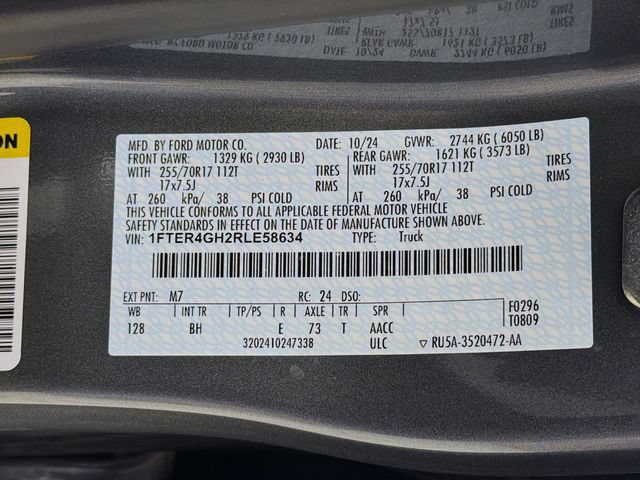 Certified 2024 Ford Ranger XLT w/ Equipment Group 301A High RWD image 36