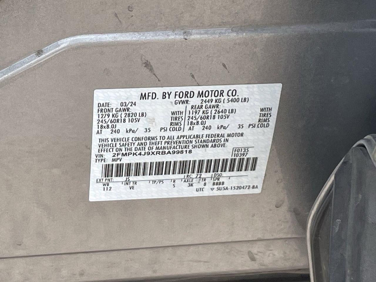 Certified 2024 Ford Edge SEL AWD/4WD image 33