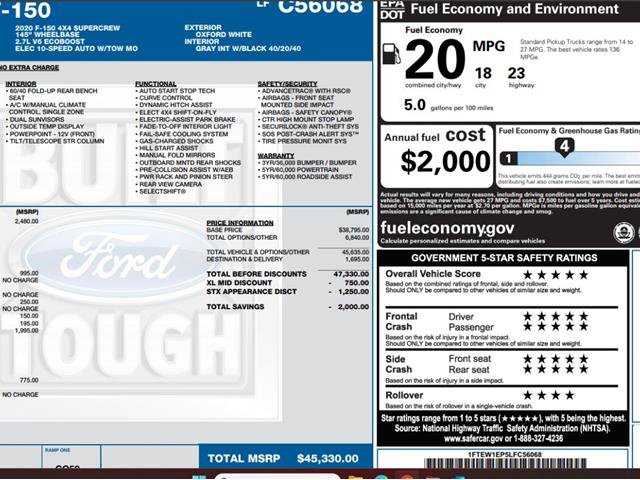 Certified 2020 Ford F150 XL w/ Equipment Group 101A Mid AWD/4WD image 5