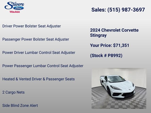 Used 2024 Chevrolet Corvette Stingray Preferred Cpe w/ 2LT RWD image 28