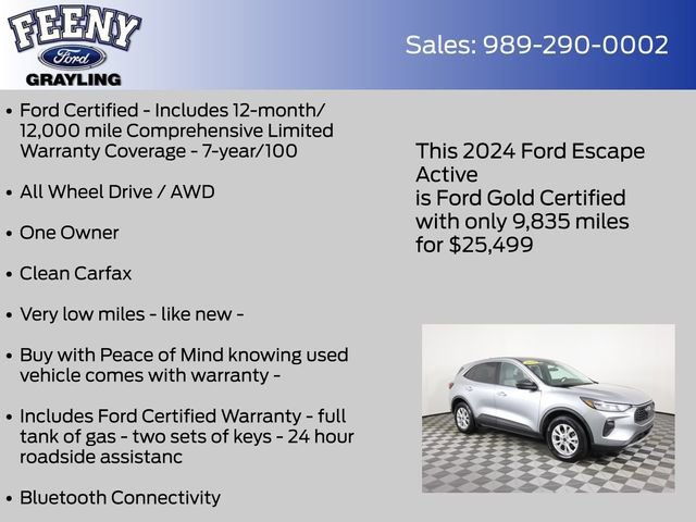 Certified 2024 Ford Escape Active w/ Tech Pack #1 image 11