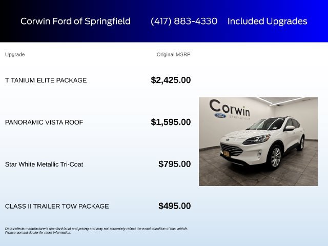 Certified 2022 Ford Escape Titanium w/ Titanium Elite Package AWD/4WD image 6