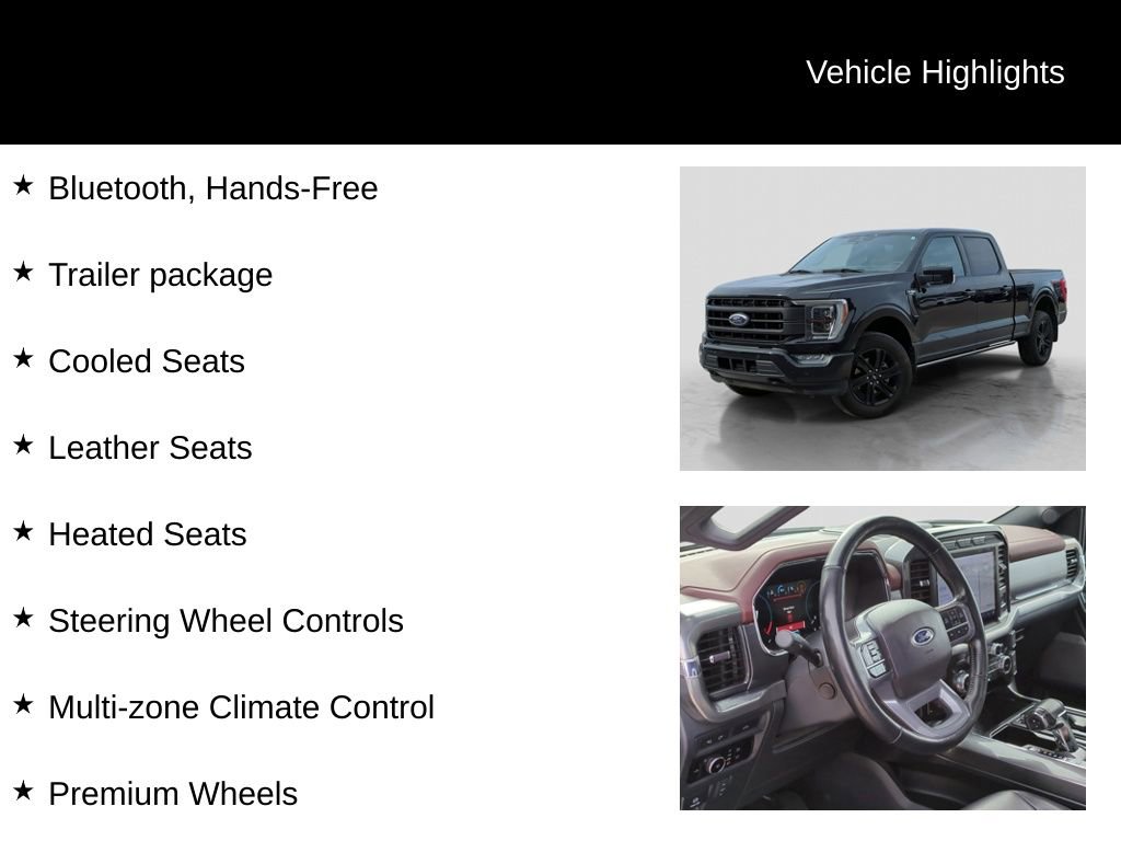 Certified 2023 Ford F150 Lariat w/ Equipment Group 502A High AWD/4WD image 21