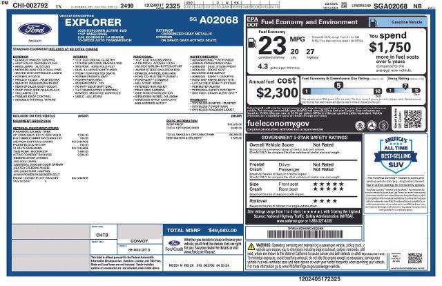 Certified 2025 Ford Explorer Active w/ Active Comfort Package AWD/4WD image 28