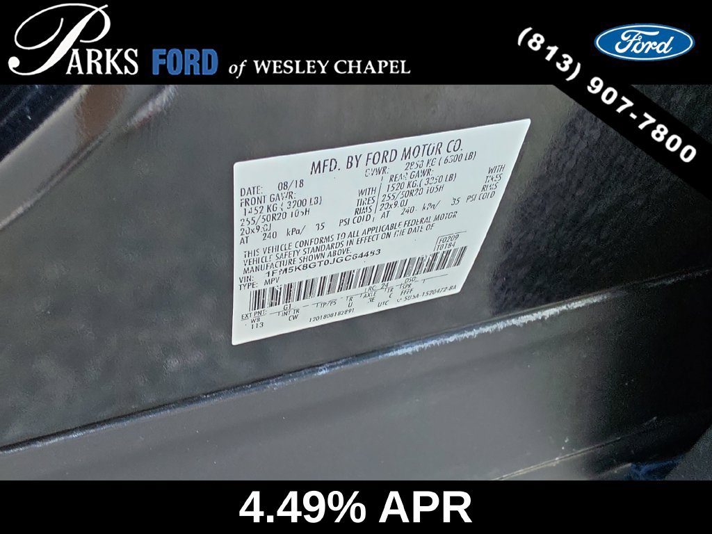 Certified 2018 Ford Explorer Sport w/ Equipment Group 401A AWD/4WD image 35
