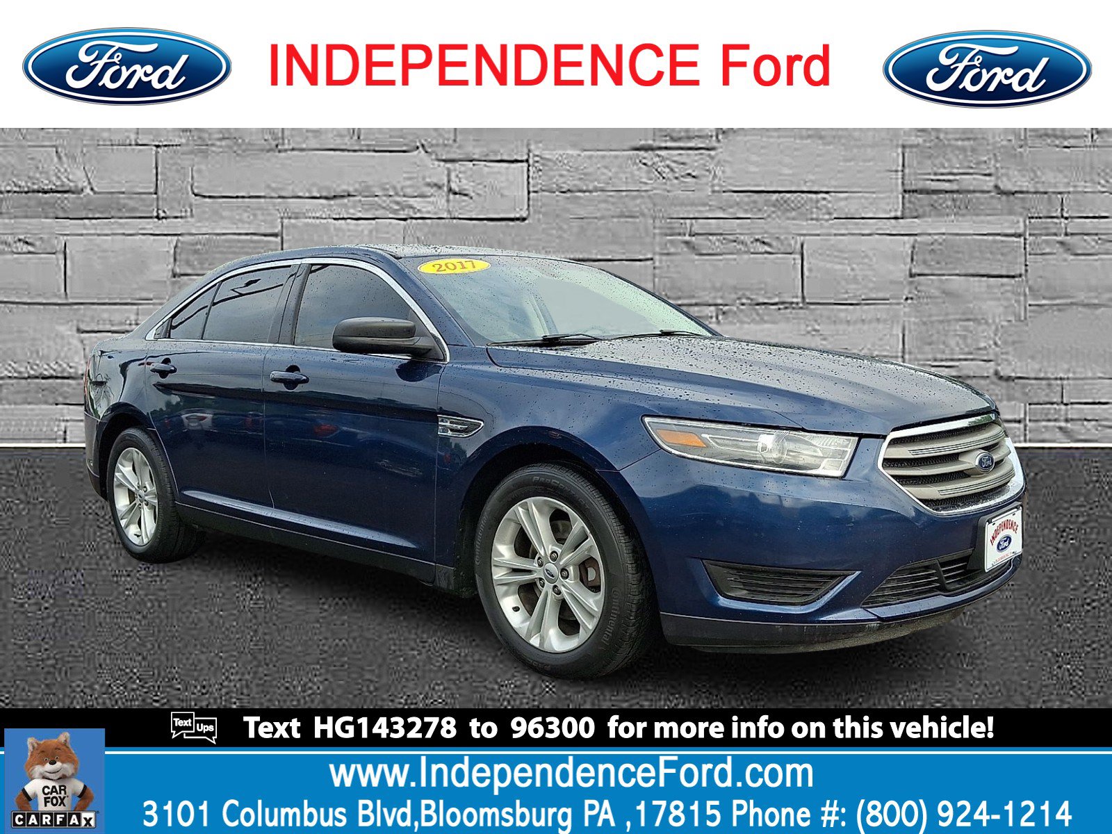 Certified 2017 Ford Taurus SE FWD image 1