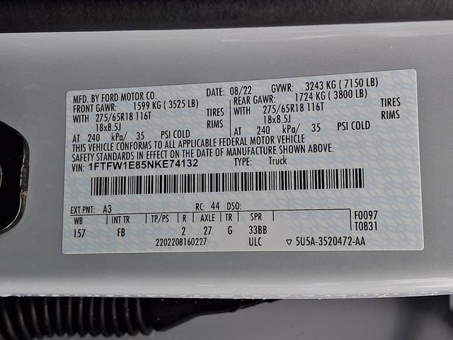 Certified 2022 Ford F150 XLT w/ Equipment Group 302A High image 28