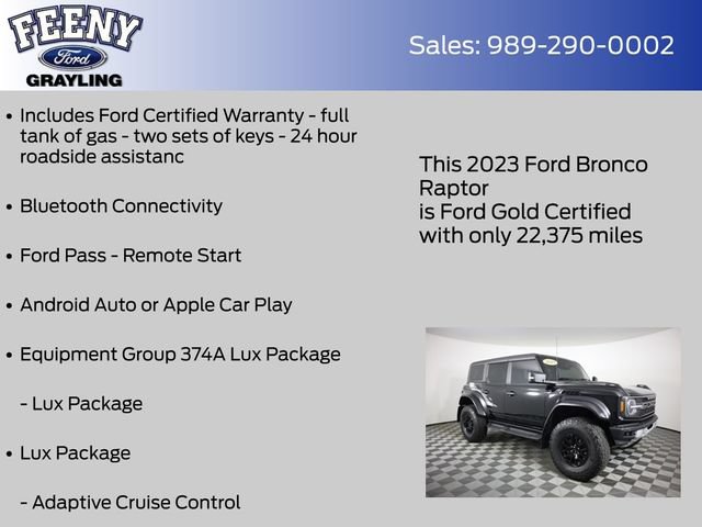 Certified 2023 Ford Bronco Raptor AWD/4WD image 9