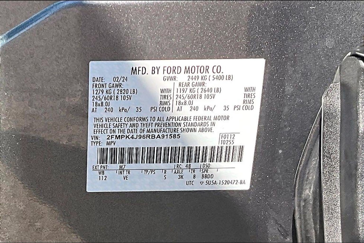 Certified 2024 Ford Edge SEL w/ Convenience Package AWD/4WD image 36