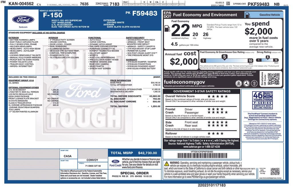 Certified 2023 Ford F150 XL w/ XL Chrome Appearance Package image 3