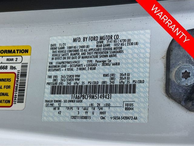 Certified 2021 Ford Mustang GT Premium w/ Ford Safe & Smart Package image 31