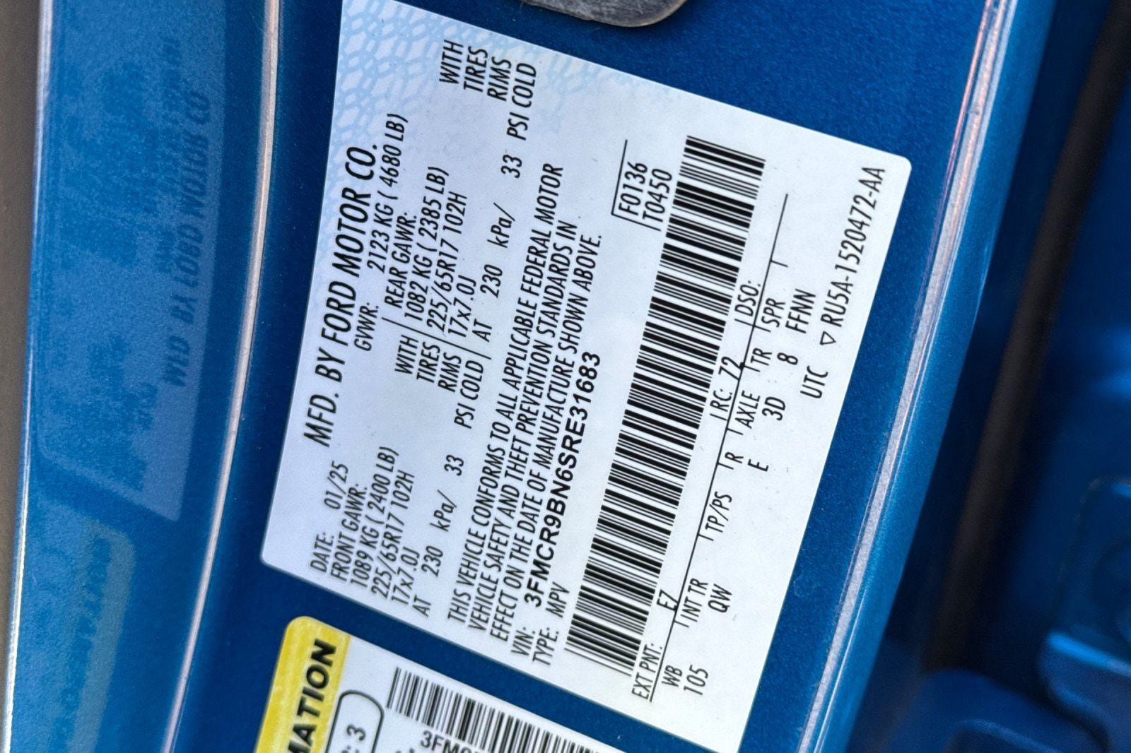 Certified 2025 Ford Bronco Sport Big Bend AWD/4WD image 35
