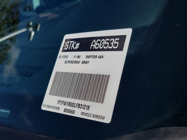Certified 2020 Ford F150 Raptor w/ Equipment Group 801A Mid image 34