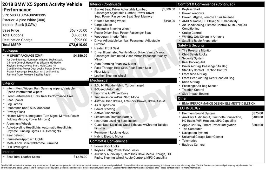 Used 2018 BMW X5 xDrive40e w/ M Sport Package image 3