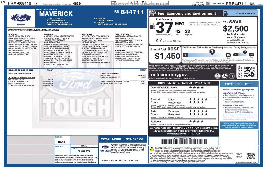 Certified 2024 Ford Maverick XLT image 9