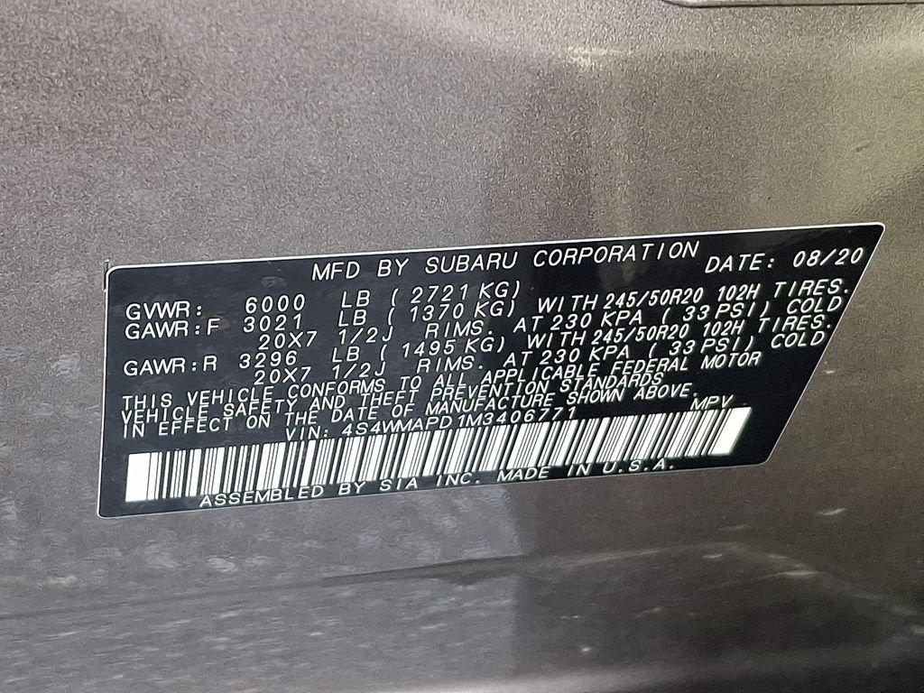 Used 2021 Subaru Ascent Limited w/ Technology Package AWD/4WD image 33