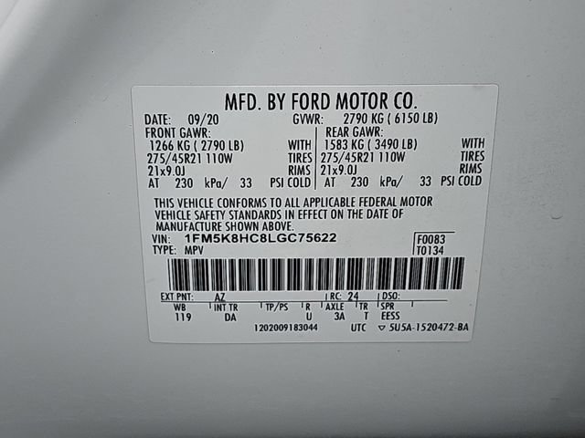 Certified 2020 Ford Explorer Platinum w/ Premium Technology Package AWD/4WD image 40