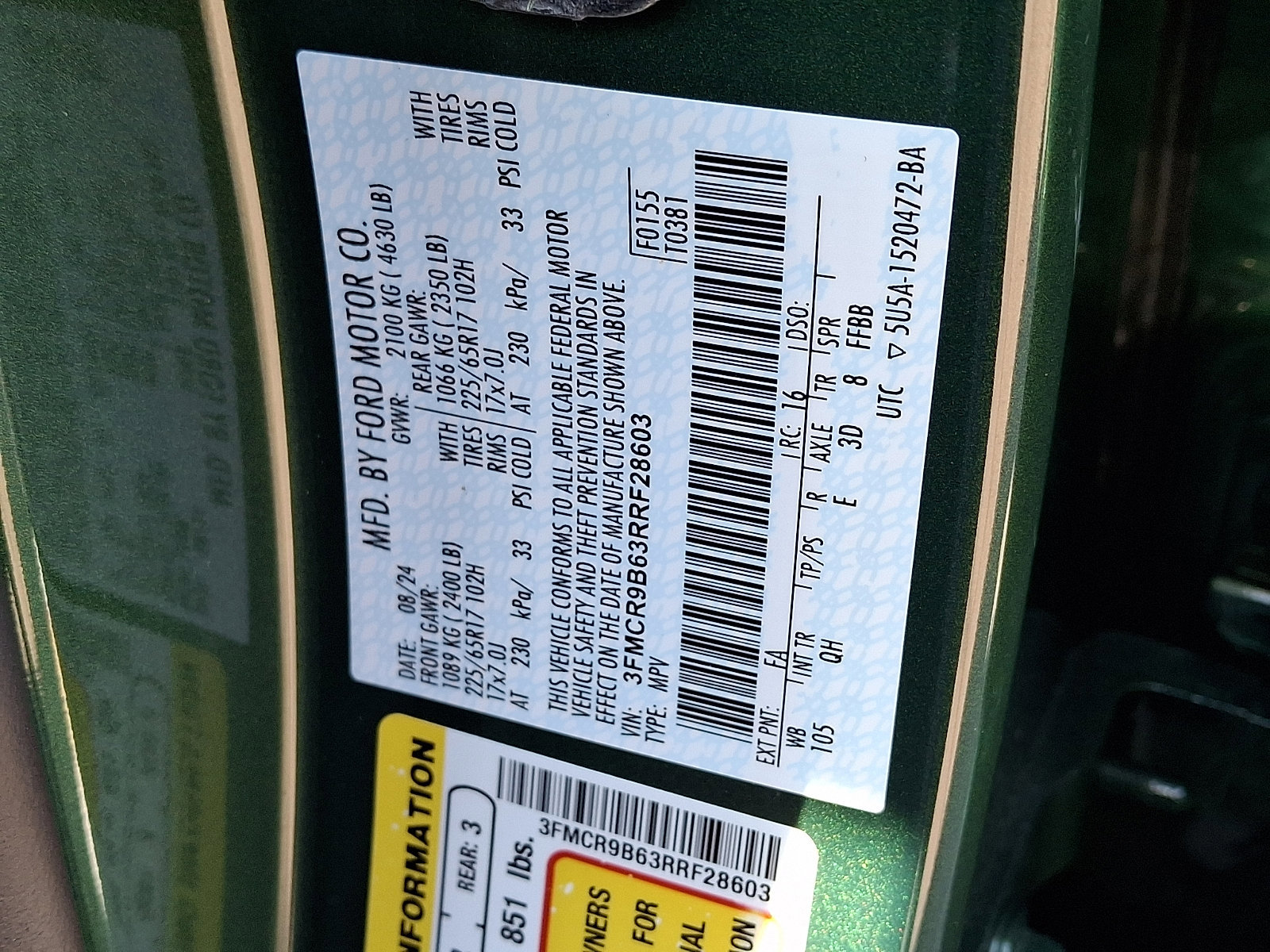 Certified 2024 Ford Bronco Sport Big Bend w/ Convenience Package image 29