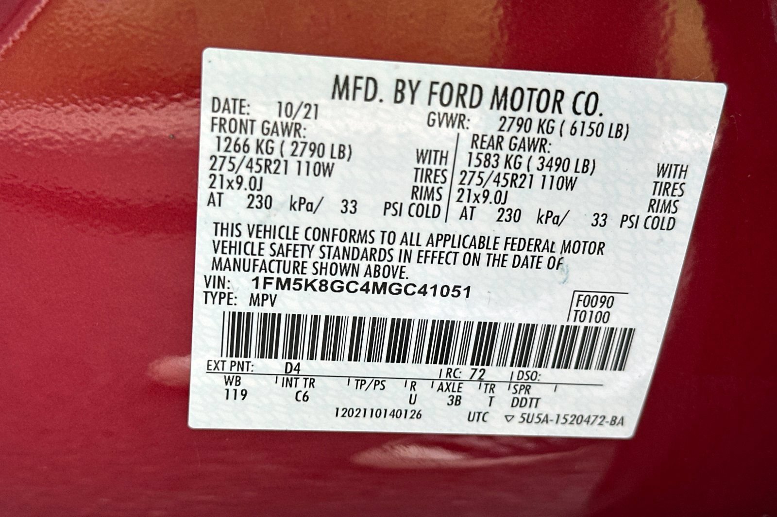 Certified 2021 Ford Explorer ST w/ Equipment Group 401A AWD/4WD image 27
