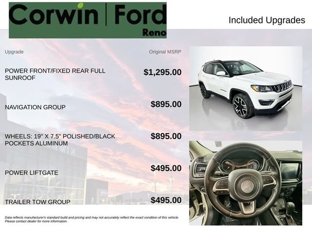 Used 2017 Jeep Compass Limited w/ Navigation Group AWD/4WD image 3