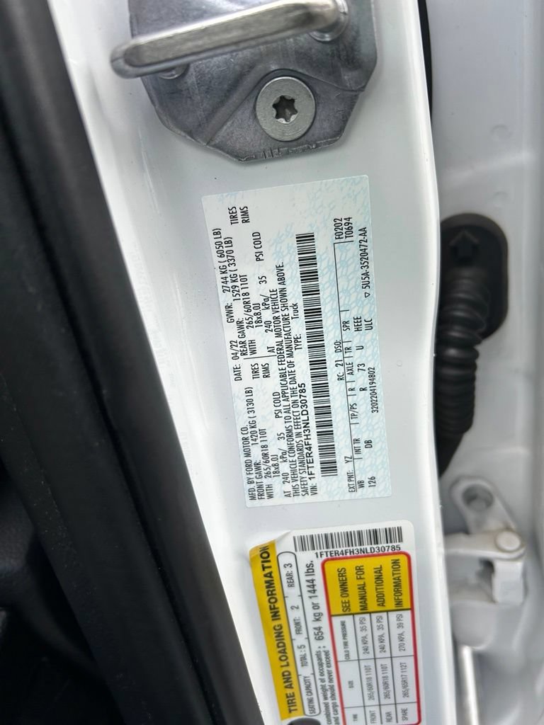 Certified 2022 Ford Ranger Lariat w/ Equipment Group 501A High AWD/4WD image 12