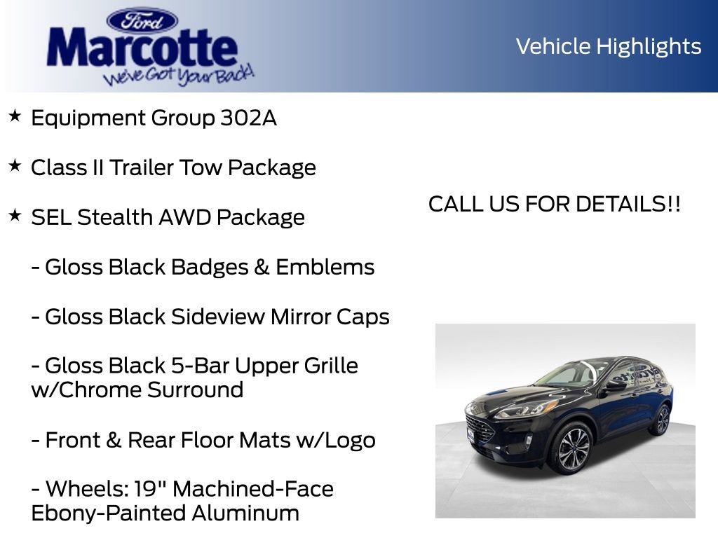 Certified 2022 Ford Escape SEL w/ SEL Stealth AWD Package image 8