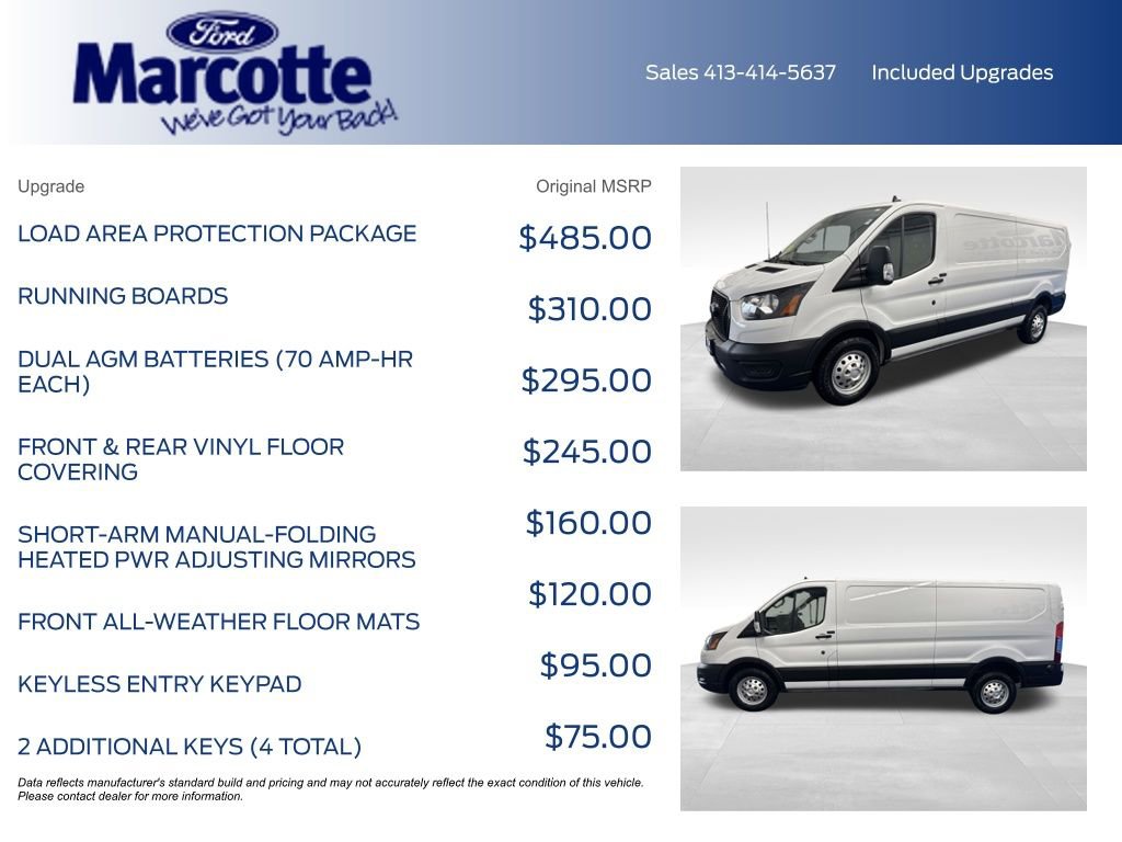 Certified 2024 Ford Transit 250 Low Roof AWD w/ Load Area Protection Package image 5