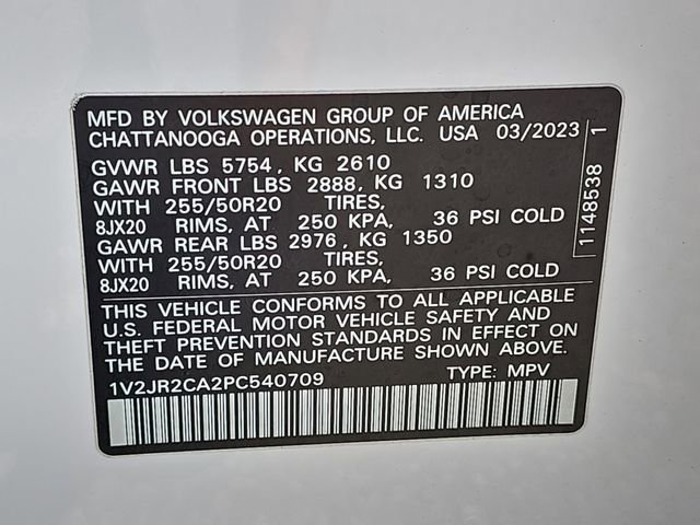 Used 2023 Volkswagen Atlas SE w/ Panoramic Sunroof Package FWD image 40