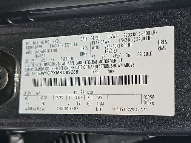 Certified 2021 Ford F150 XLT w/ Equipment Group 302A High RWD image 37