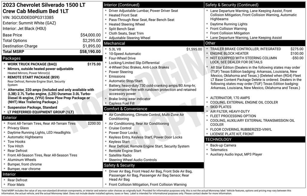 Used 2023 Chevrolet Silverado 1500 LT w/ Work Truck Package image 34