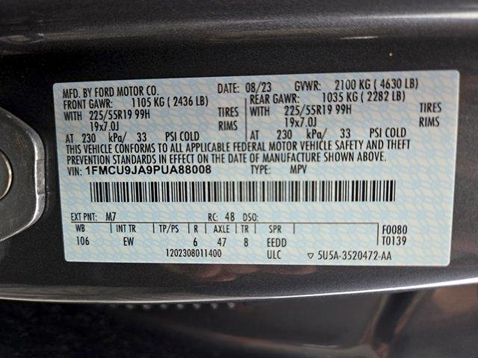 Certified 2023 Ford Escape Platinum AWD/4WD image 28